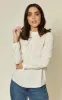 Ivory Blouse With Contrasting Tie Back Detail sold by Fever London