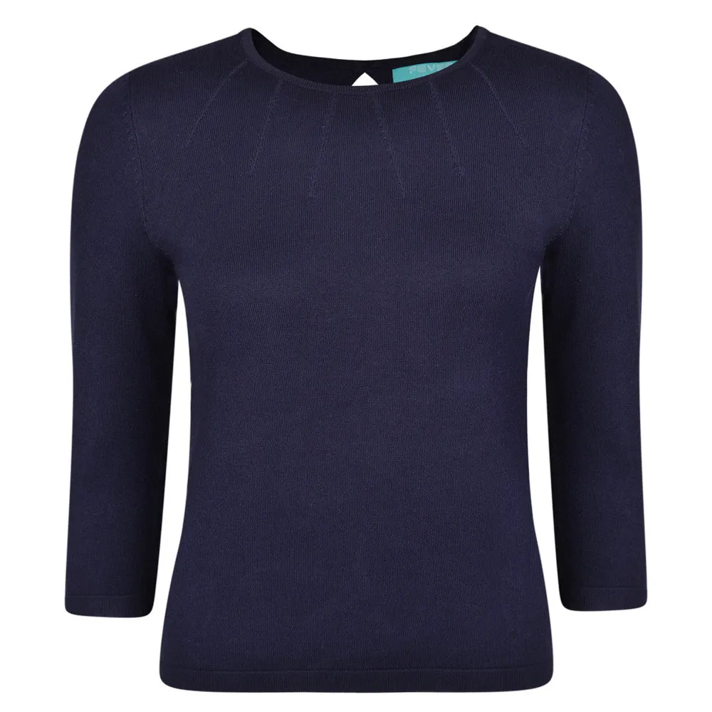 Greenland Knit Top Navy sold by Fever London