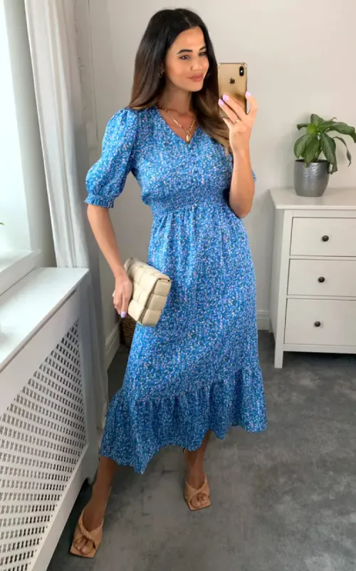 Tea Dress Light Blue made by Fever London