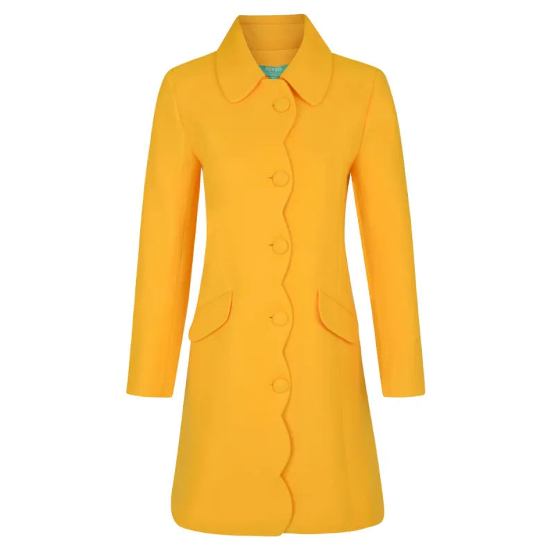 Lana Coat Mustard sold by Fever London
