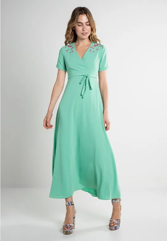 Abigail Maxi Dress Mint sold by Fever London