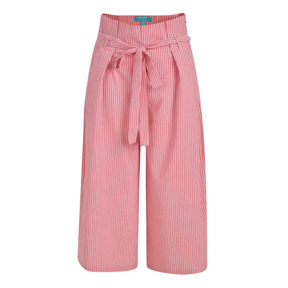 Sabina Culottes Red/Cream sold by Fever London