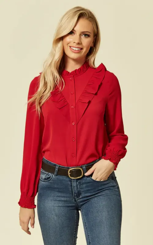 Amaya Blouse Red sold by Fever London