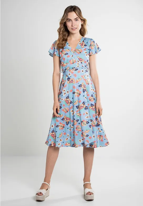 Polly Wrap Dress Multi Floral sold by Fever London product image thumbnail 5