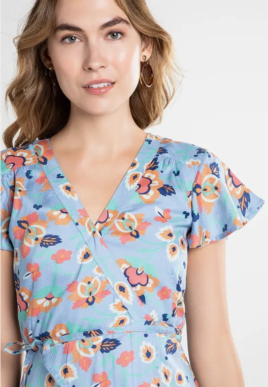 Polly Wrap Dress Multi Floral sold by Fever London product image thumbnail 3