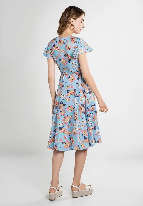 Polly Wrap Dress Multi Floral sold by Fever London product image thumbnail 2
