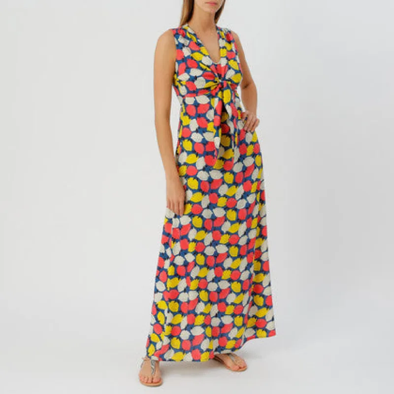 Lemonade Maxi Dress Navy Multi sold by Fever London