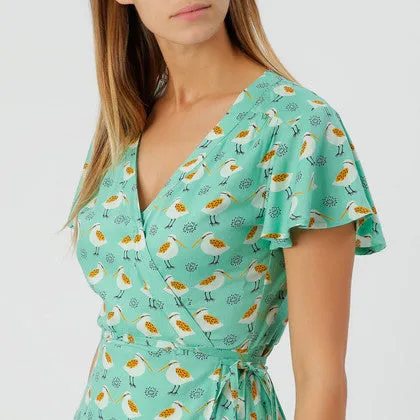 Lavinia Wrap Dress Mint sold by Fever London product image thumbnail 5