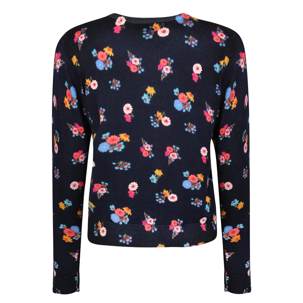 Ditsy Floral Cardigan Navy Multi sold by Fever London product image thumbnail 2