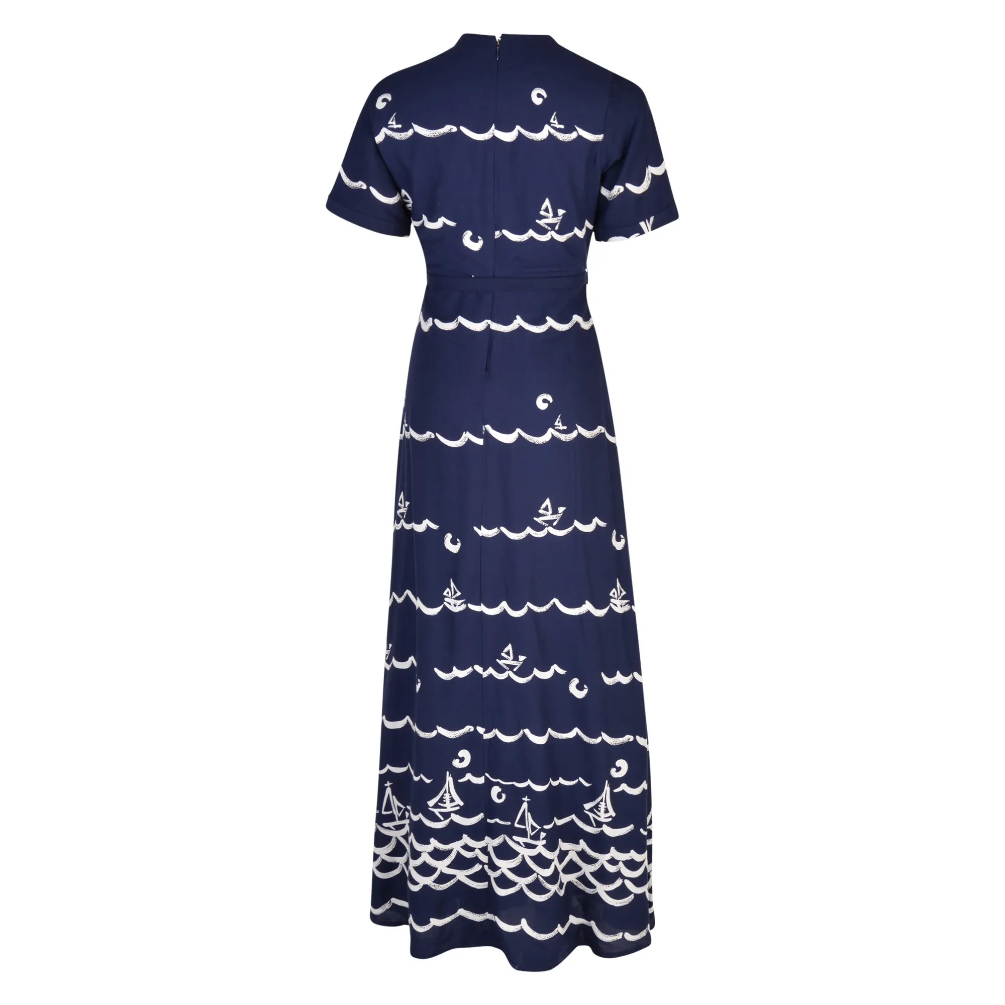 Clovelly Maxi Dress Navy/Cream sold by Fever London product image thumbnail 2