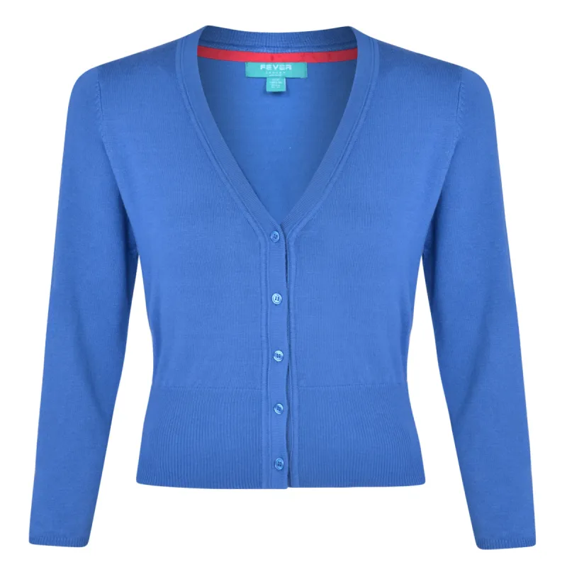 Mariel Cardigan Lagoon Blue sold by Fever London