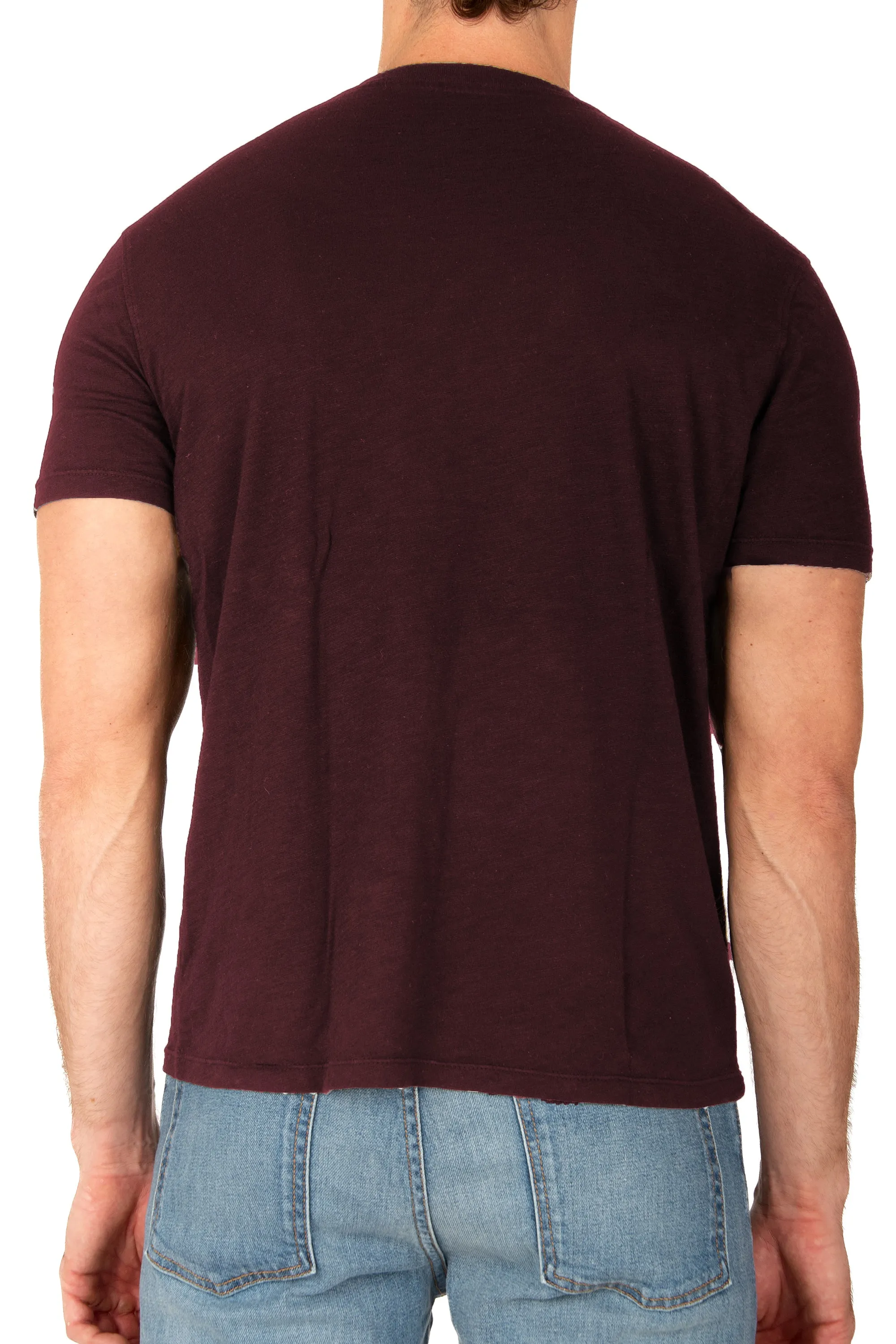 MENS V NECK T-FALL BERRY sold by Fidelity product image thumbnail 3