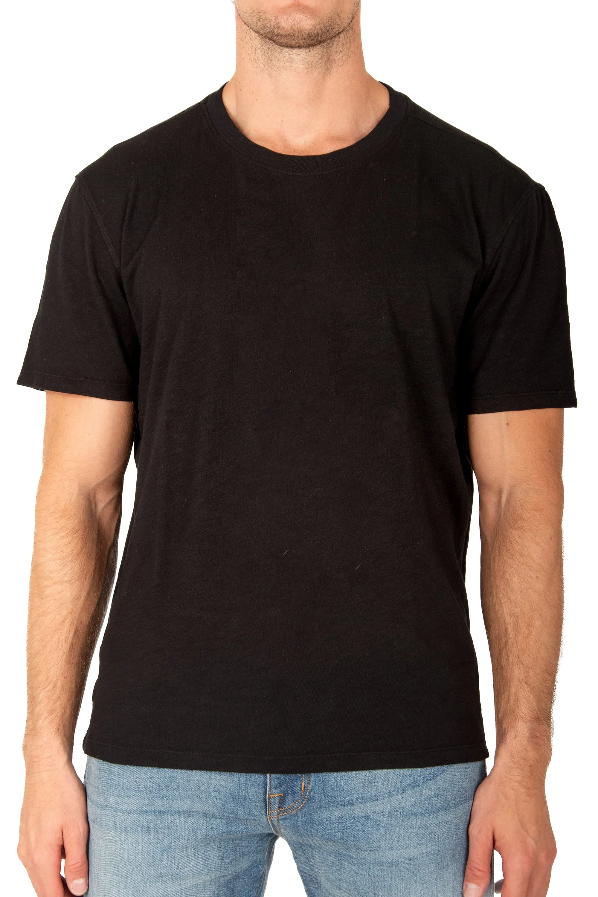 MENS CREW NECK T-BLACK sold by Fidelity product image thumbnail 2