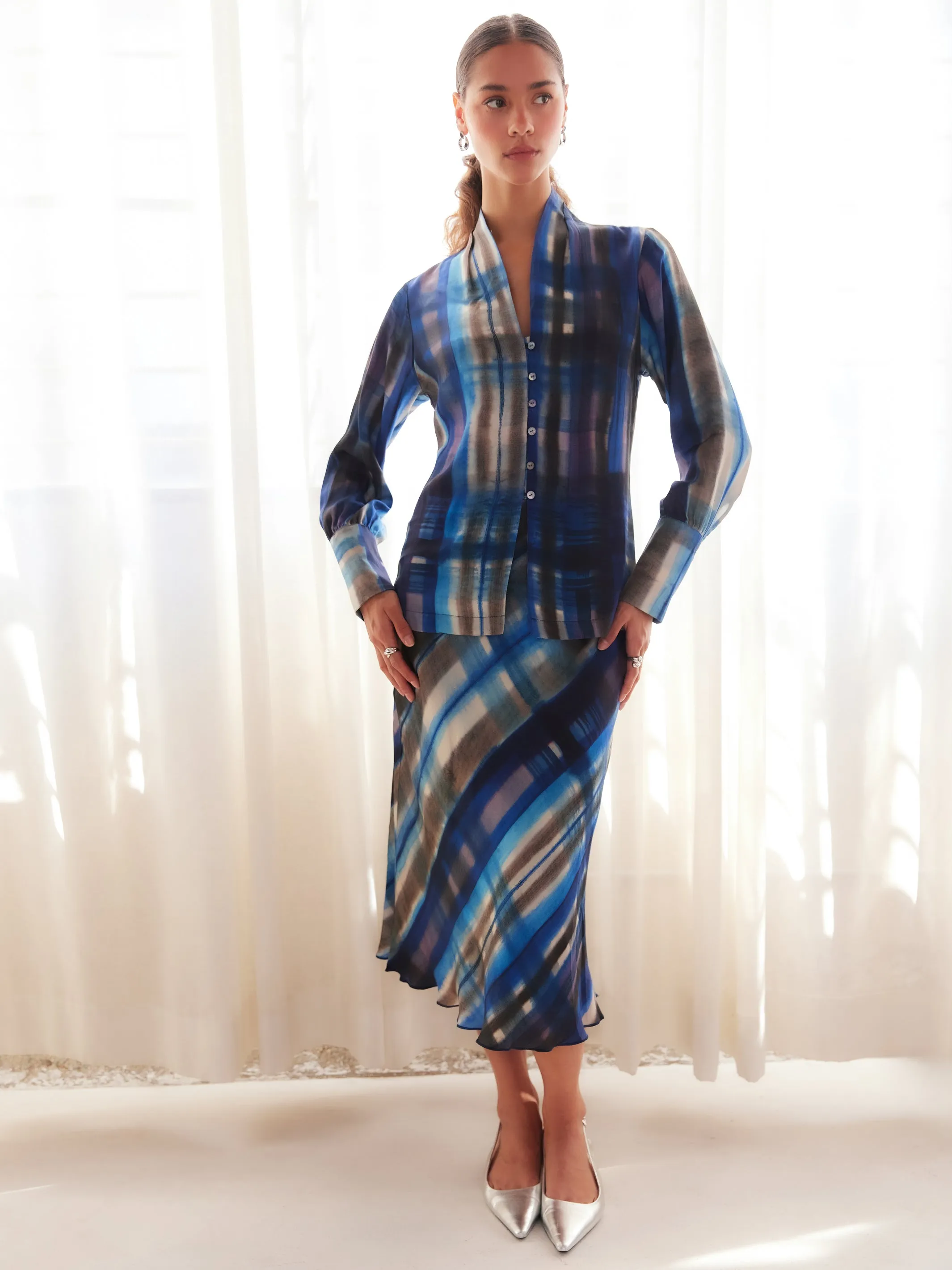 V-Neck Button Front Top sold by Fifteen Twenty