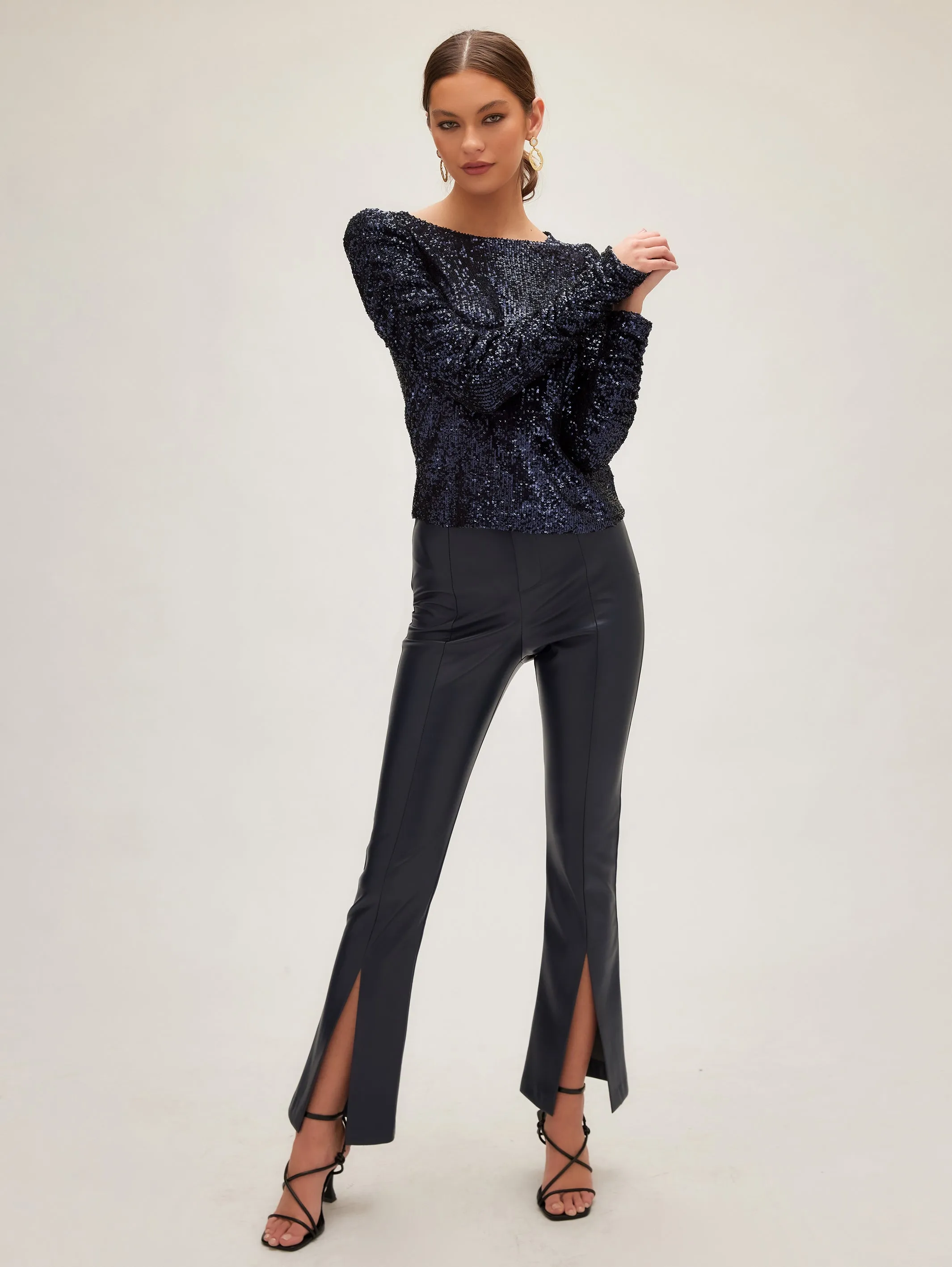 Sequin Shirred Sleeve Top sold by Fifteen Twenty product image thumbnail 5