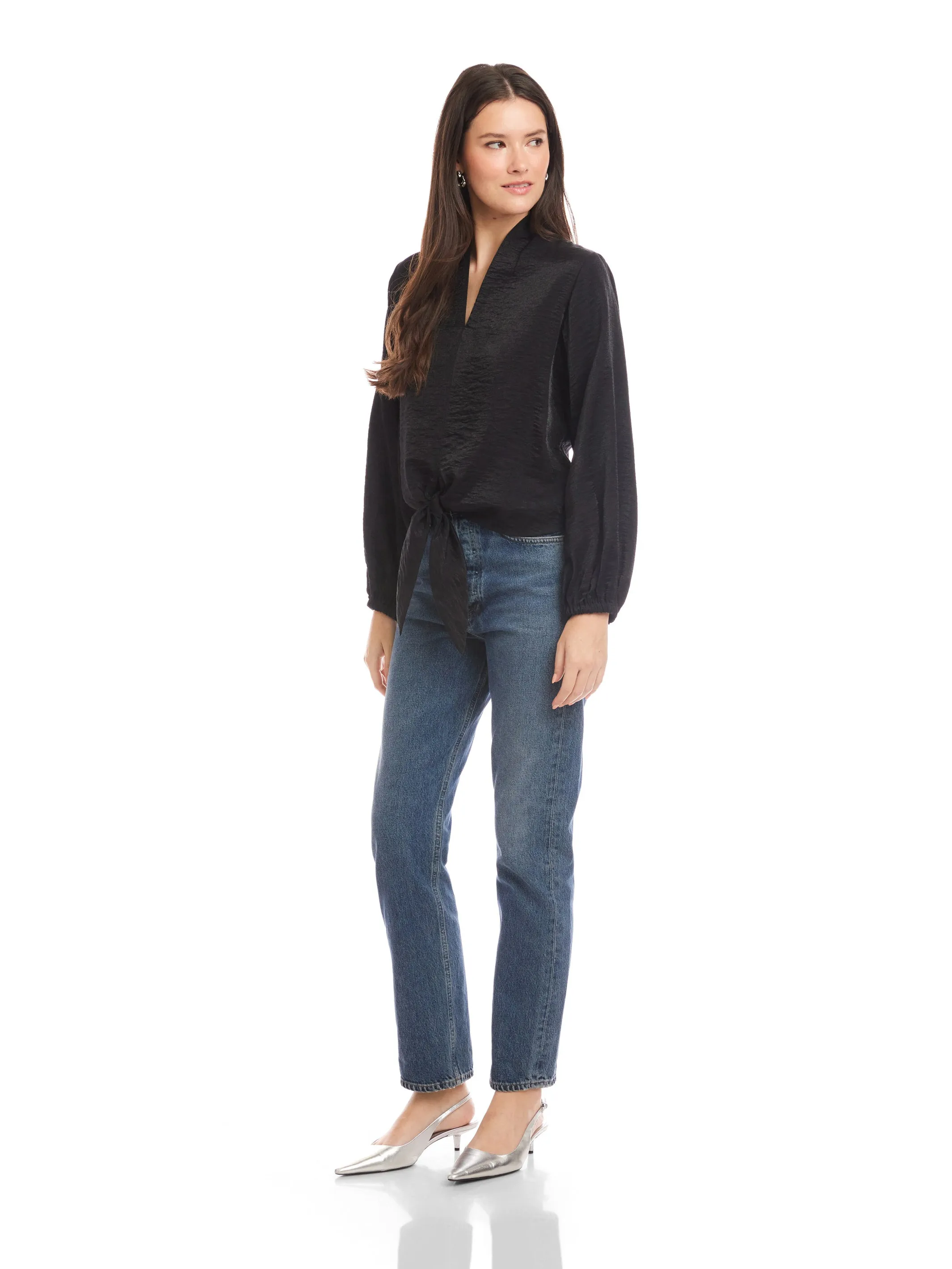 Scarlet Tie-Front Top sold by Fifteen Twenty product image thumbnail 4