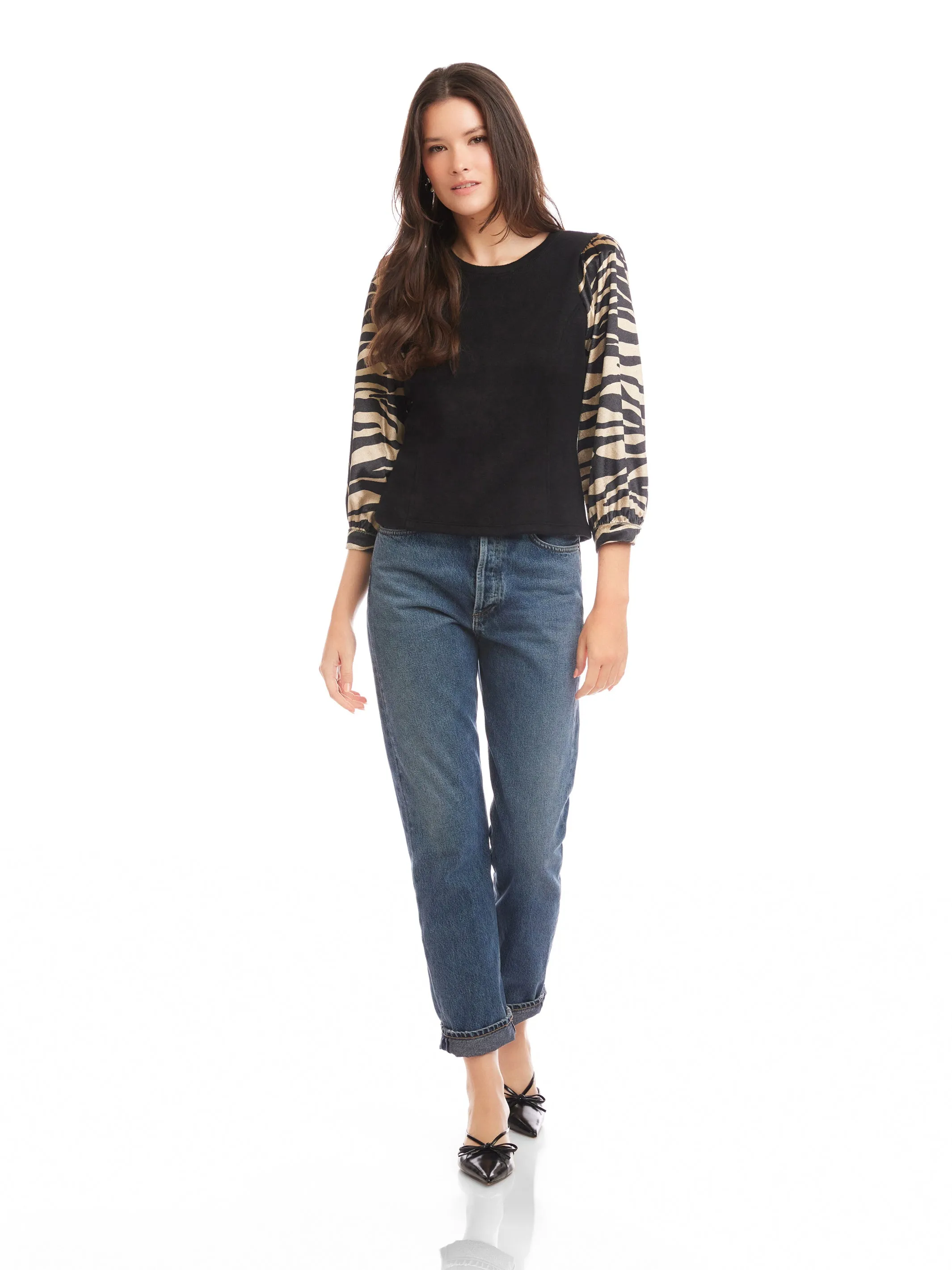 Contrast Lory Velvet Top sold by Fifteen Twenty product image thumbnail 3