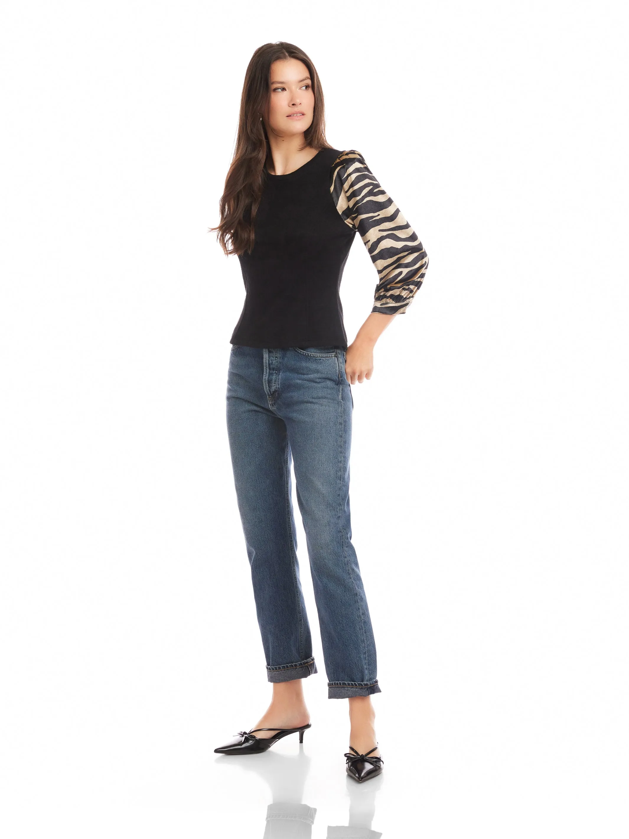 Contrast Lory Velvet Top sold by Fifteen Twenty product image thumbnail 4