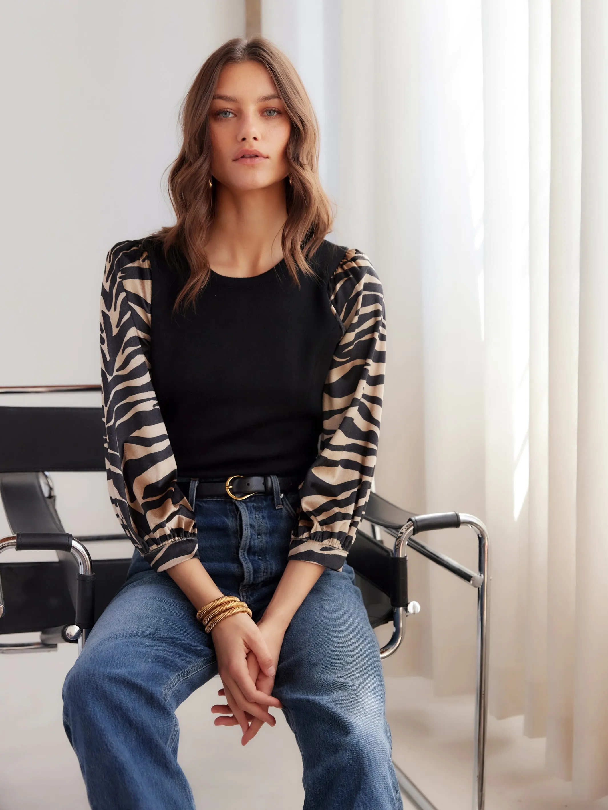 Contrast Lory Velvet Top sold by Fifteen Twenty