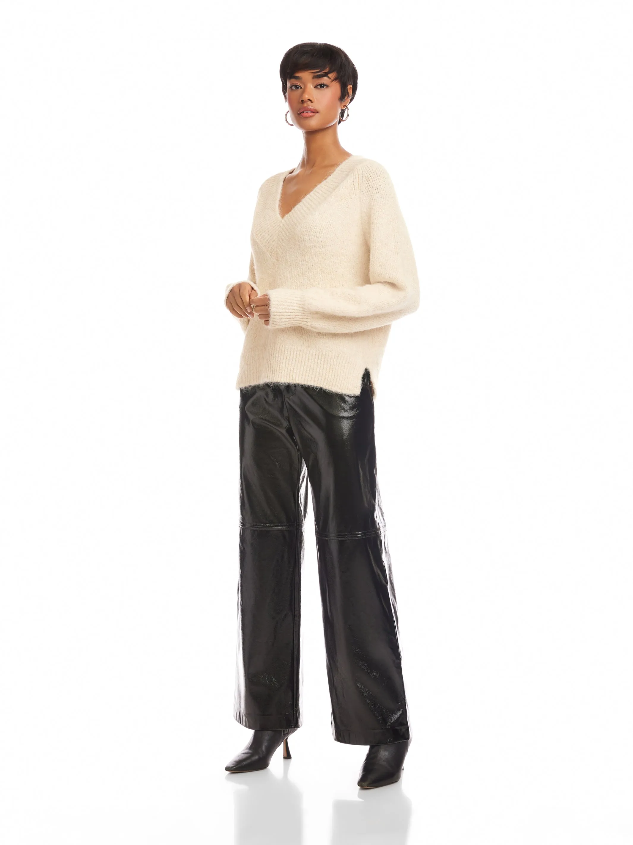 Heather V-Neck Sweater sold by Fifteen Twenty product image thumbnail 4