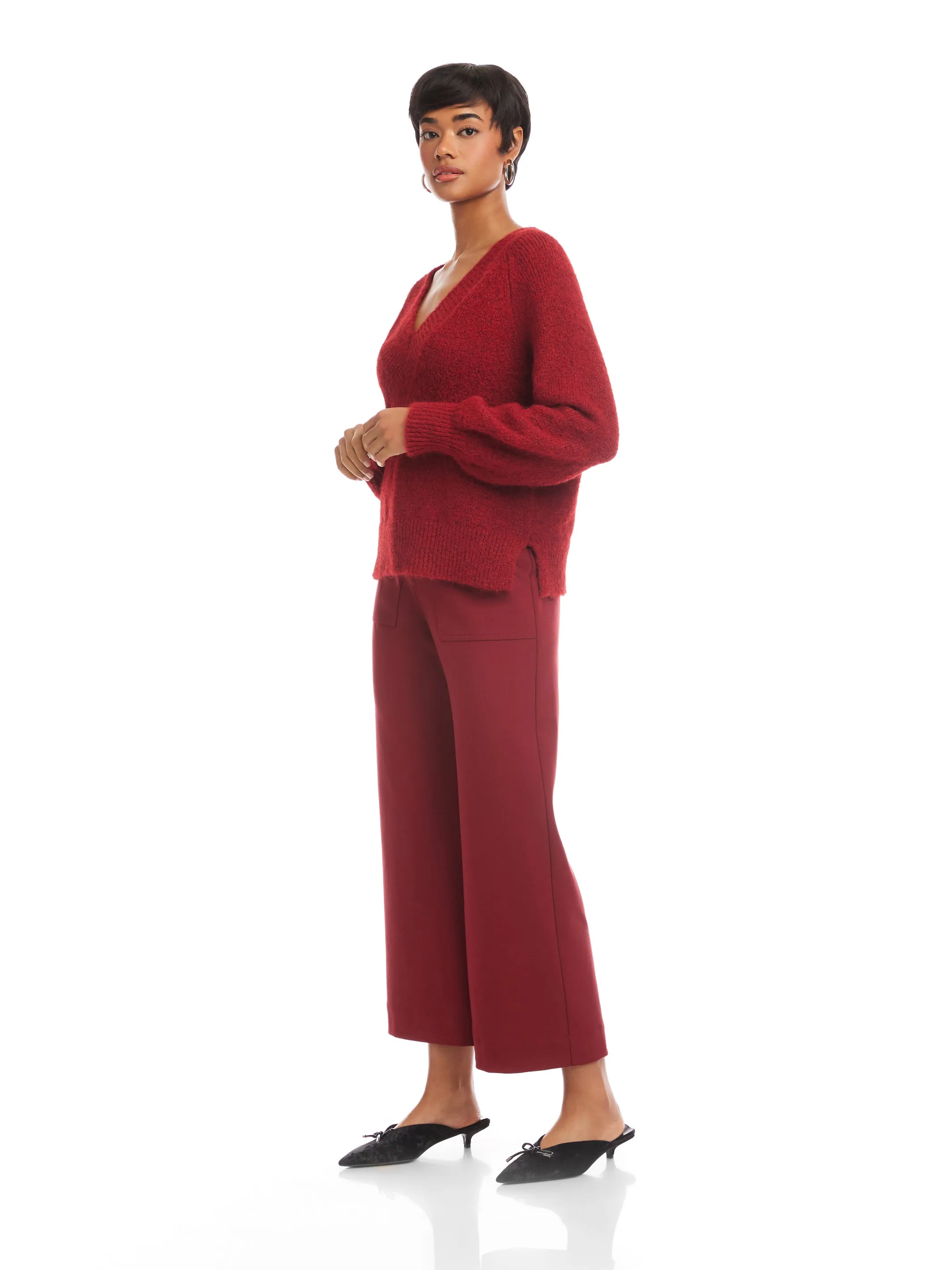 Heather V-Neck Sweater sold by Fifteen Twenty product image thumbnail 5