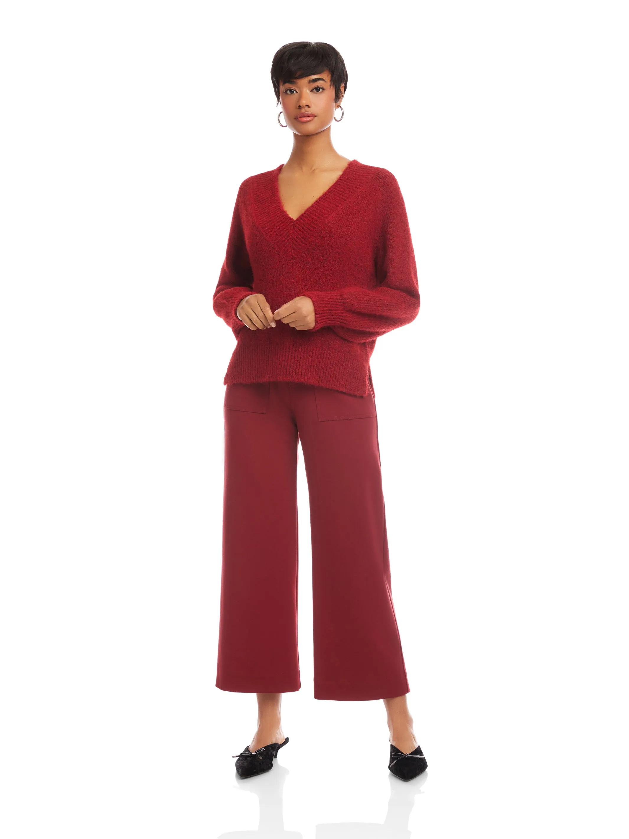 Heather V-Neck Sweater sold by Fifteen Twenty product image thumbnail 3