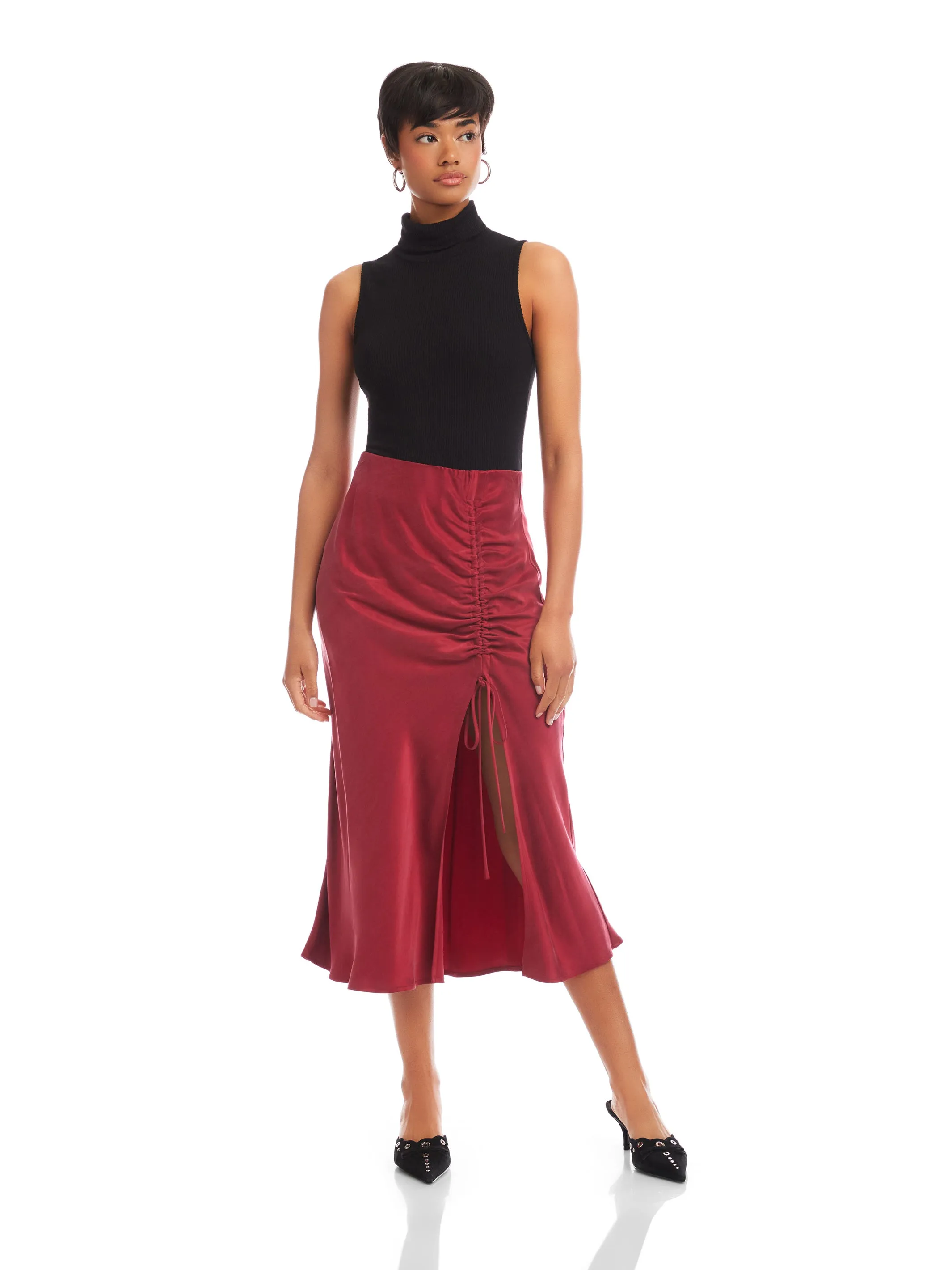 Fiona Shirred Midi Skirt sold by Fifteen Twenty product image thumbnail 3