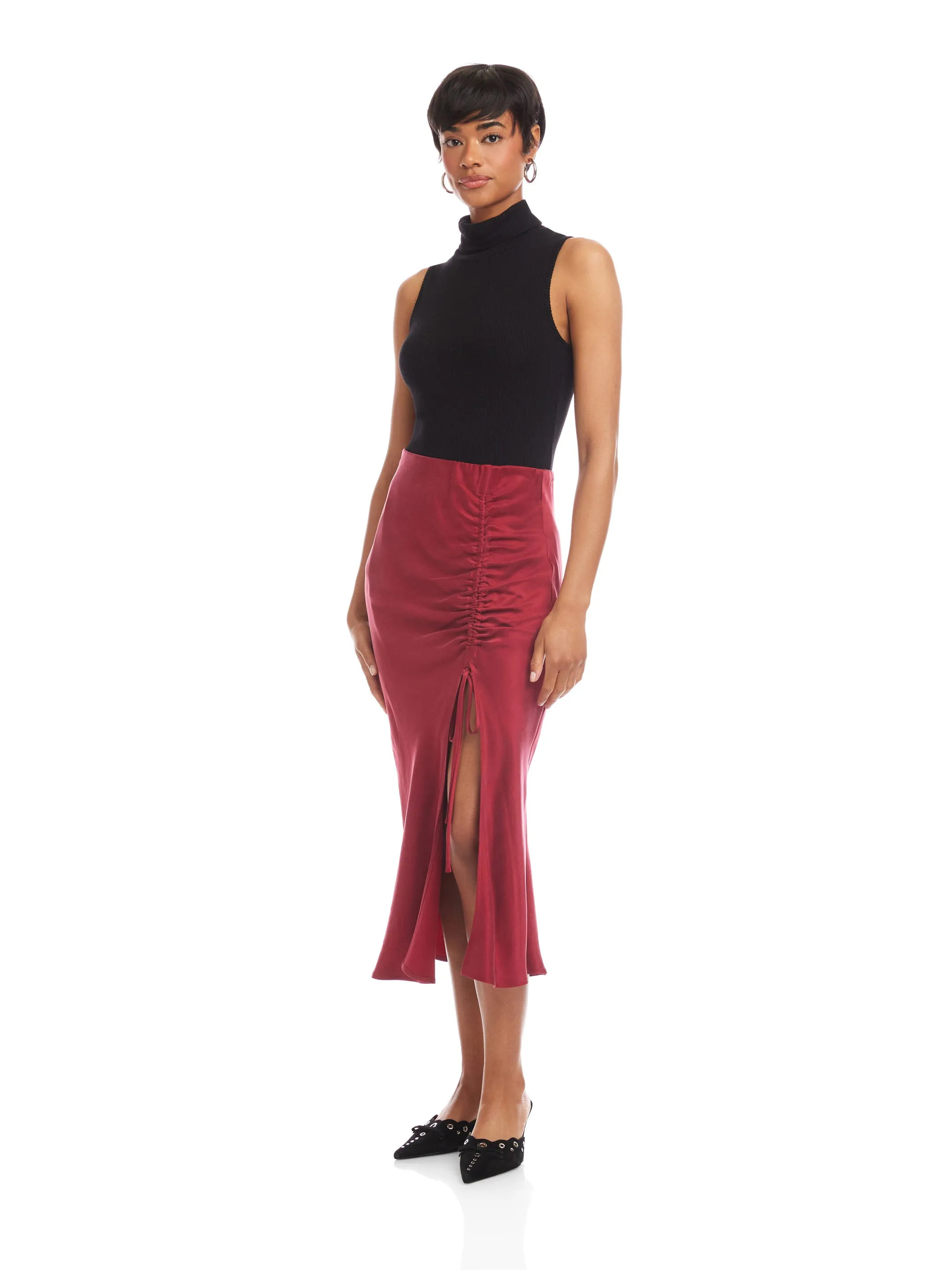 Fiona Shirred Midi Skirt sold by Fifteen Twenty product image thumbnail 4