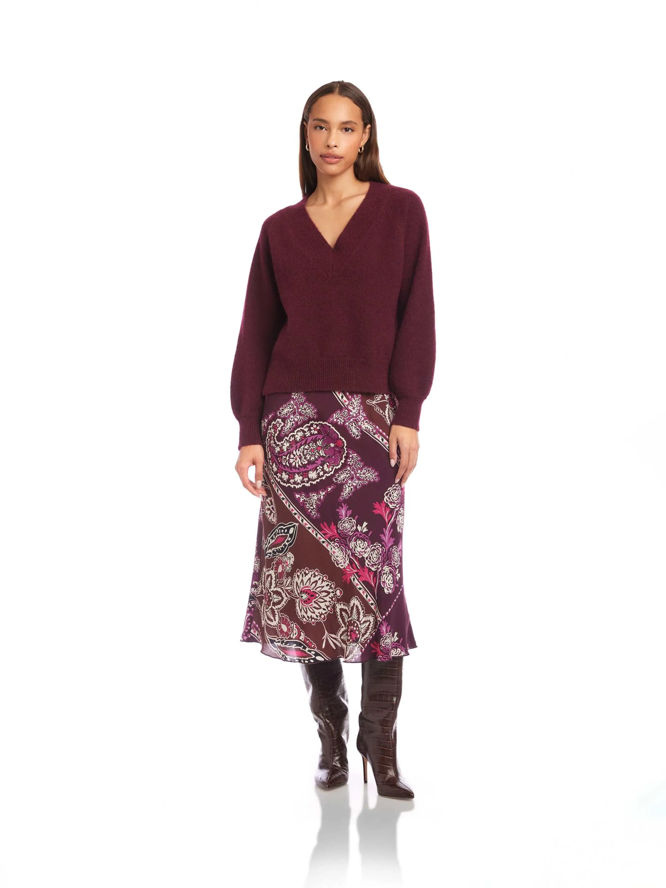 Heather V-Neck Sweater sold by Fifteen Twenty product image thumbnail 2