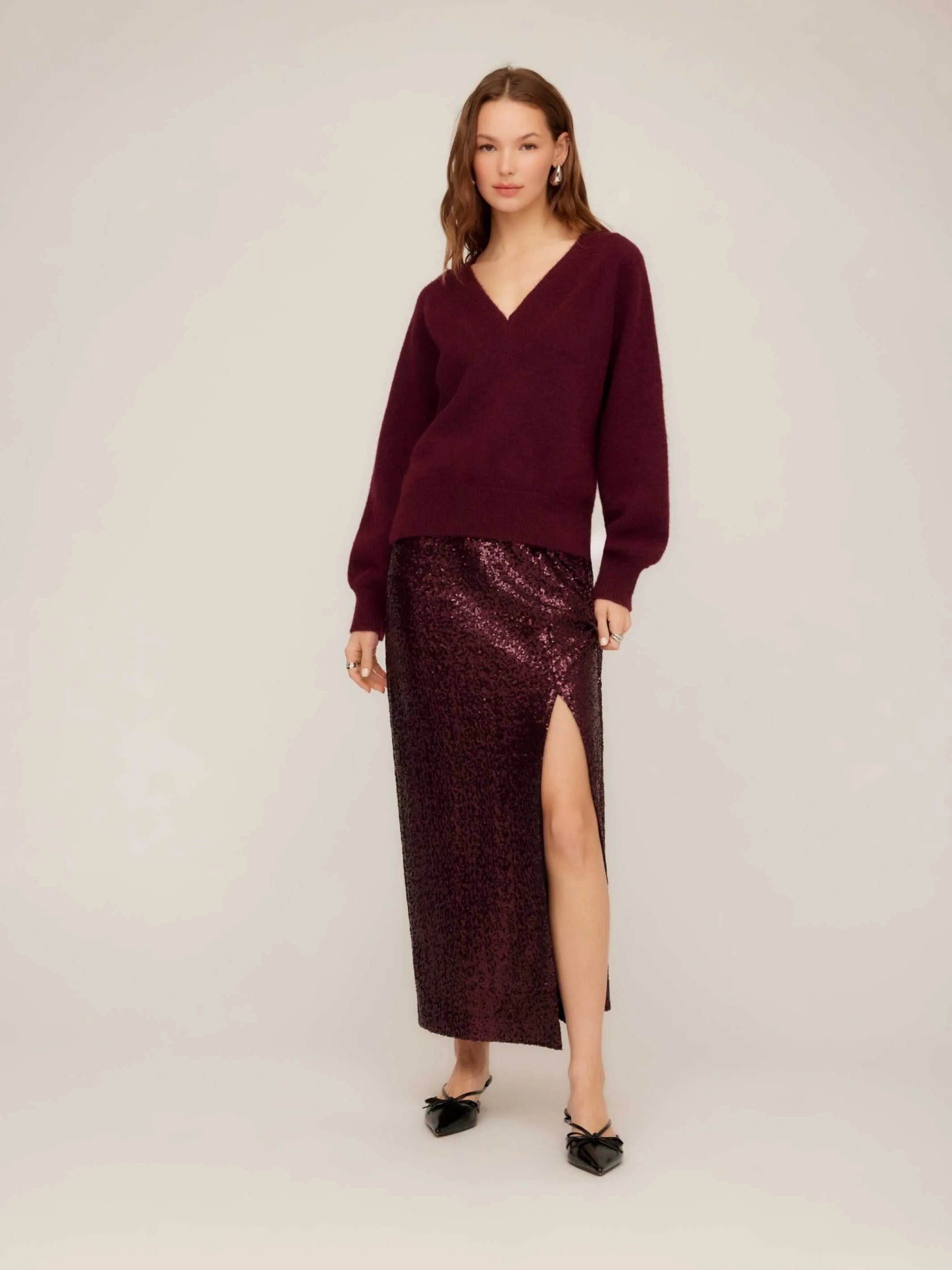 Heather V-Neck Sweater sold by Fifteen Twenty product image thumbnail 5