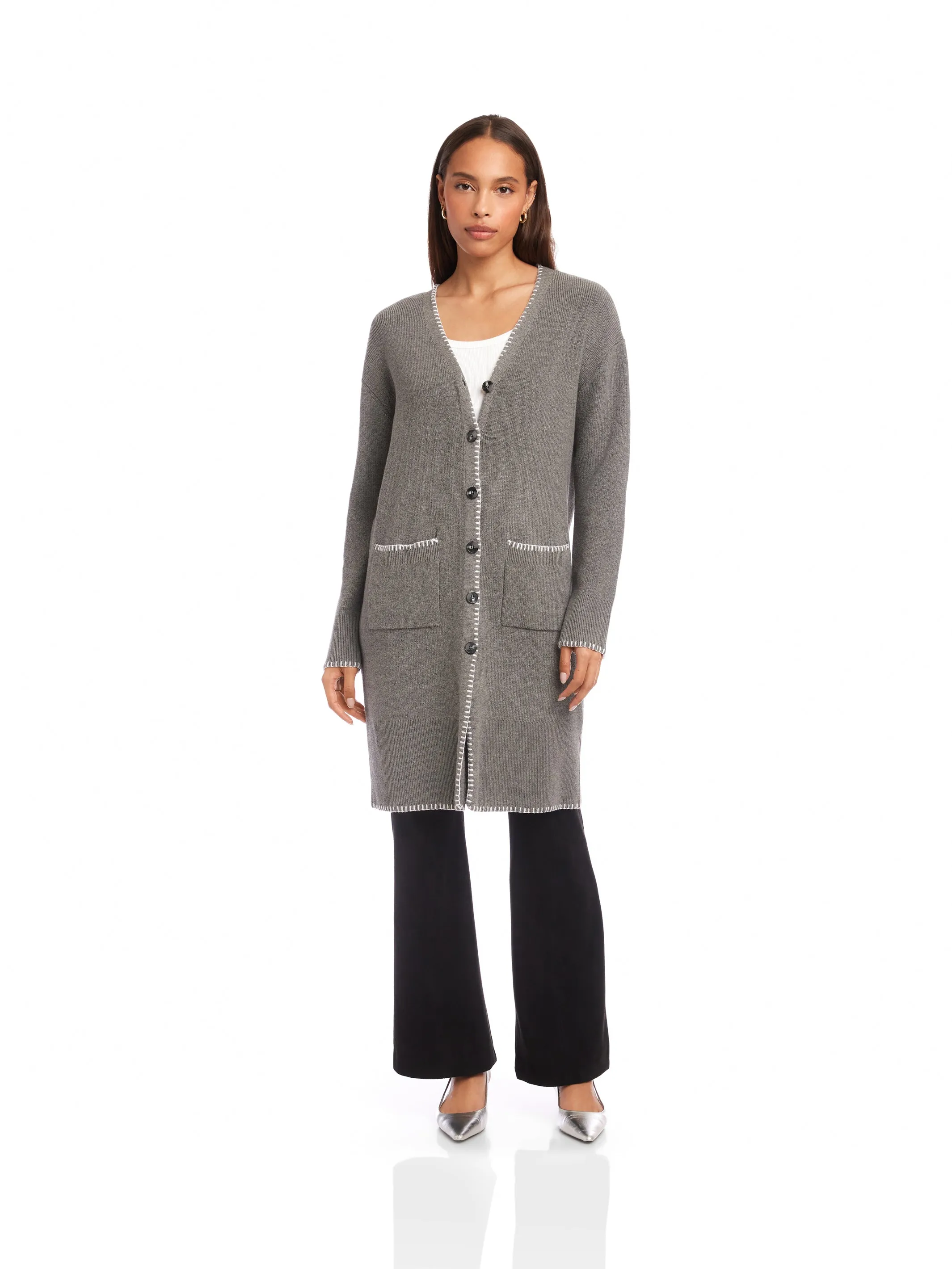 Ariel Edge Stitch Cardigan Sweater sold by Fifteen Twenty product image thumbnail 3