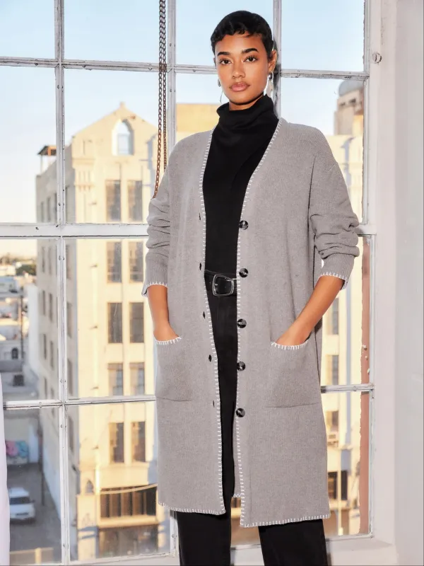 Ariel Edge Stitch Cardigan Sweater sold by Fifteen Twenty