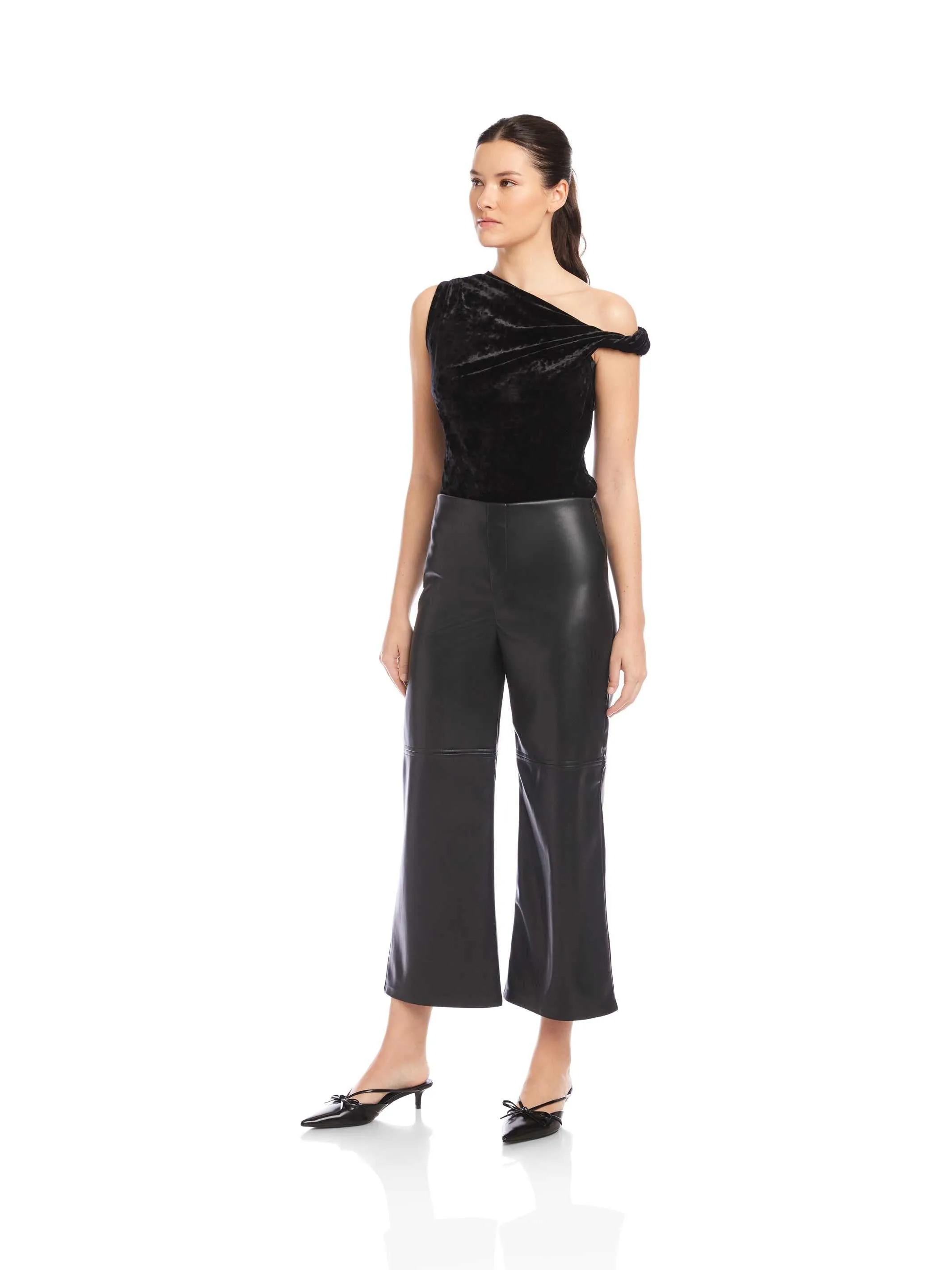 Faux Leather Cropped Pants sold by Fifteen Twenty product image thumbnail 3