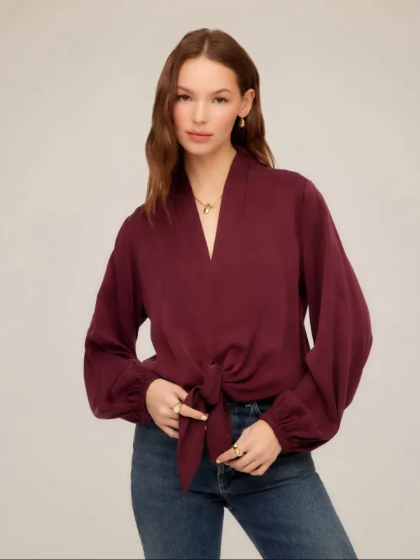 Scarlet Tie-Front Top sold by Fifteen Twenty