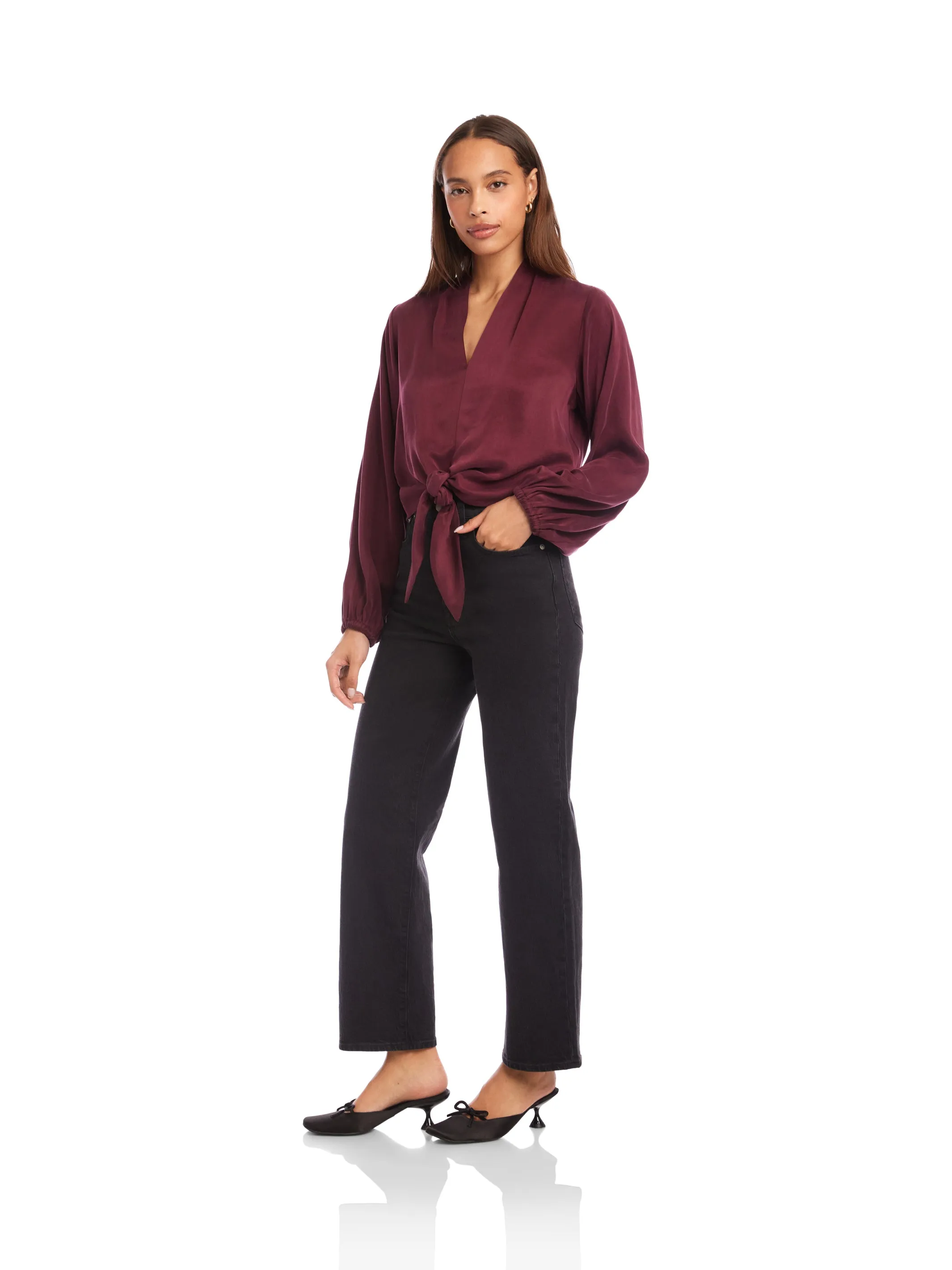 Scarlet Tie-Front Top sold by Fifteen Twenty product image thumbnail 3