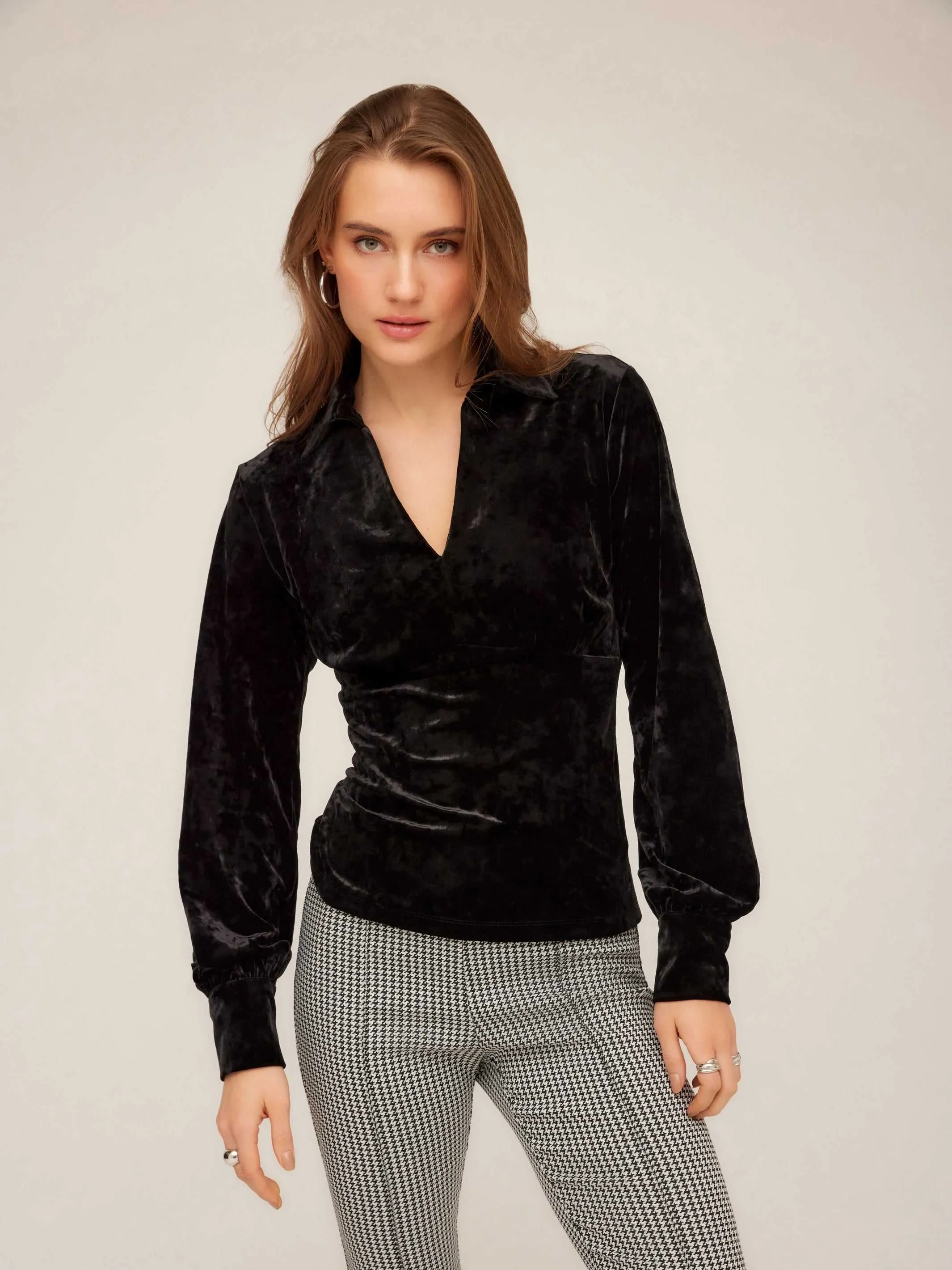 Bianca Collared Shirred Top sold by Fifteen Twenty product image thumbnail 2