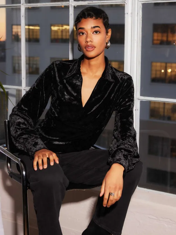 Bianca Collared Shirred Top sold by Fifteen Twenty