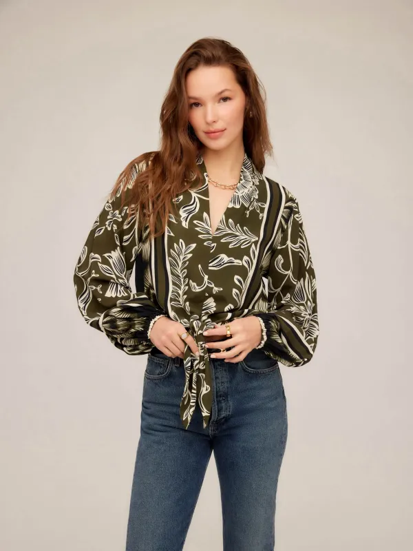 Scarlet Tie Front Top sold by Fifteen Twenty