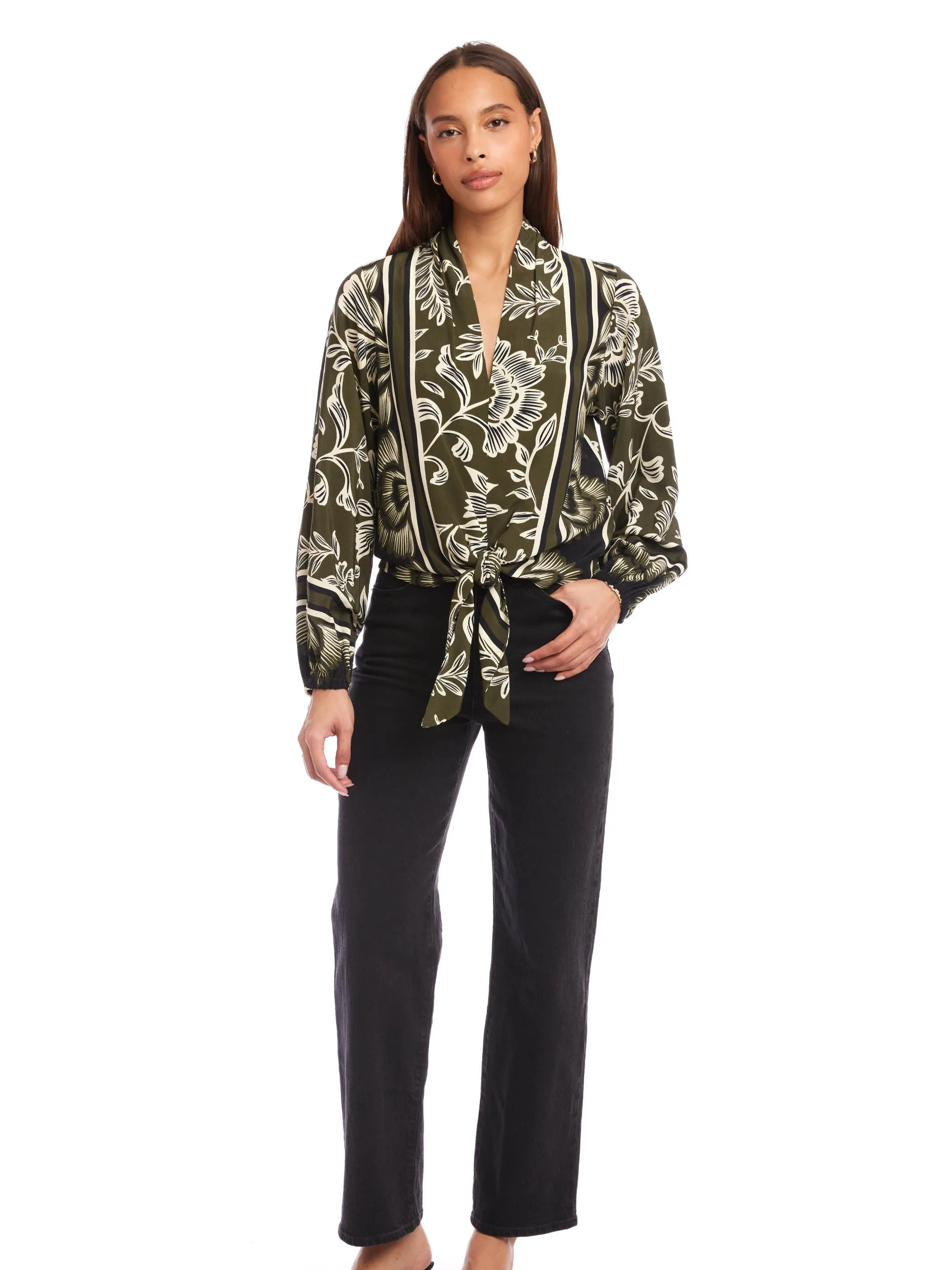 Scarlet Tie Front Top sold by Fifteen Twenty product image thumbnail 2