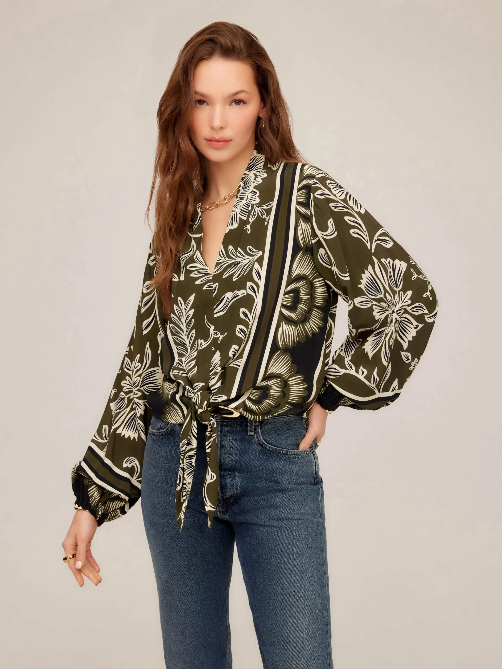 Scarlet Tie Front Top sold by Fifteen Twenty product image thumbnail 5