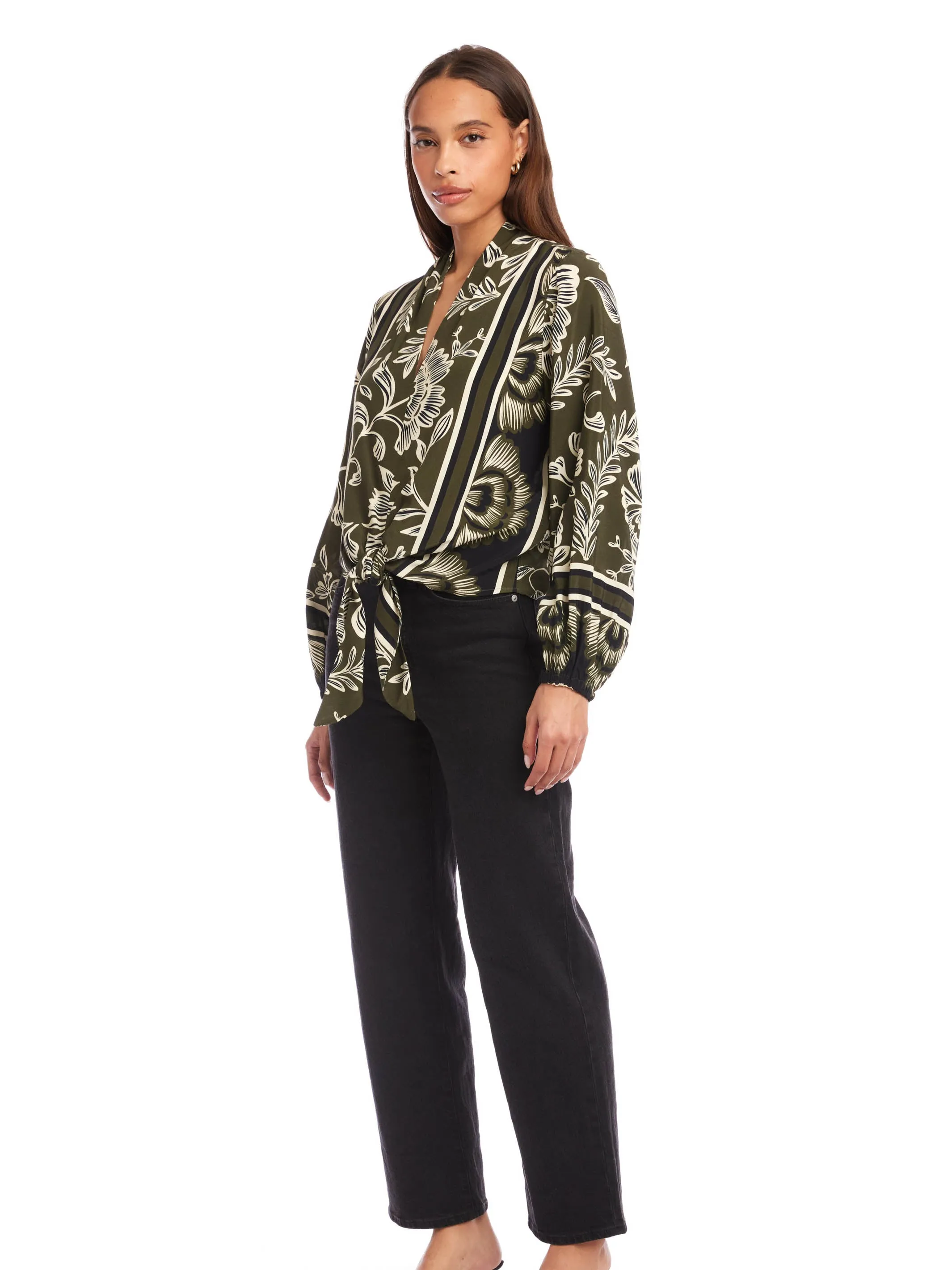 Scarlet Tie Front Top sold by Fifteen Twenty product image thumbnail 3