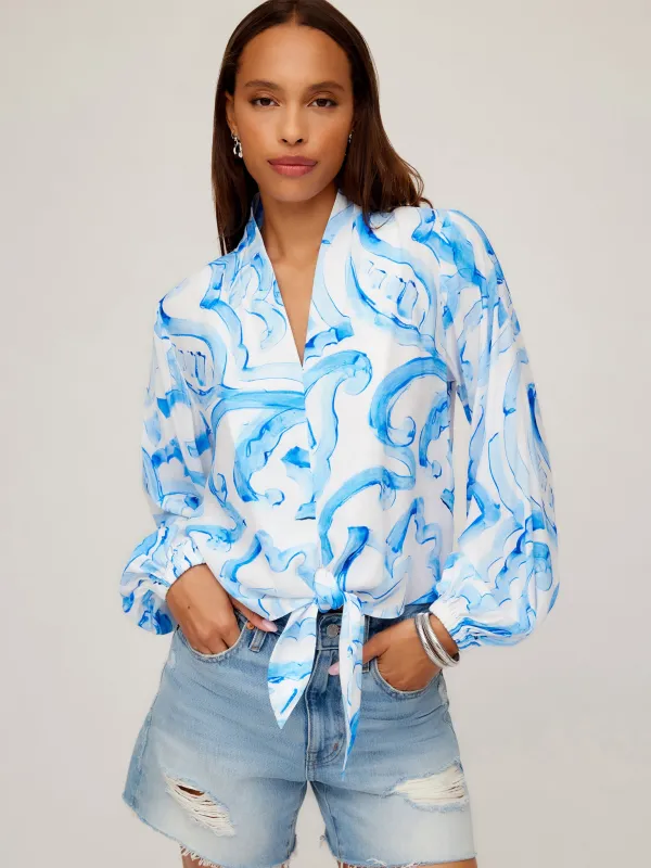 Scarlet Tie-Front Top sold by Fifteen Twenty