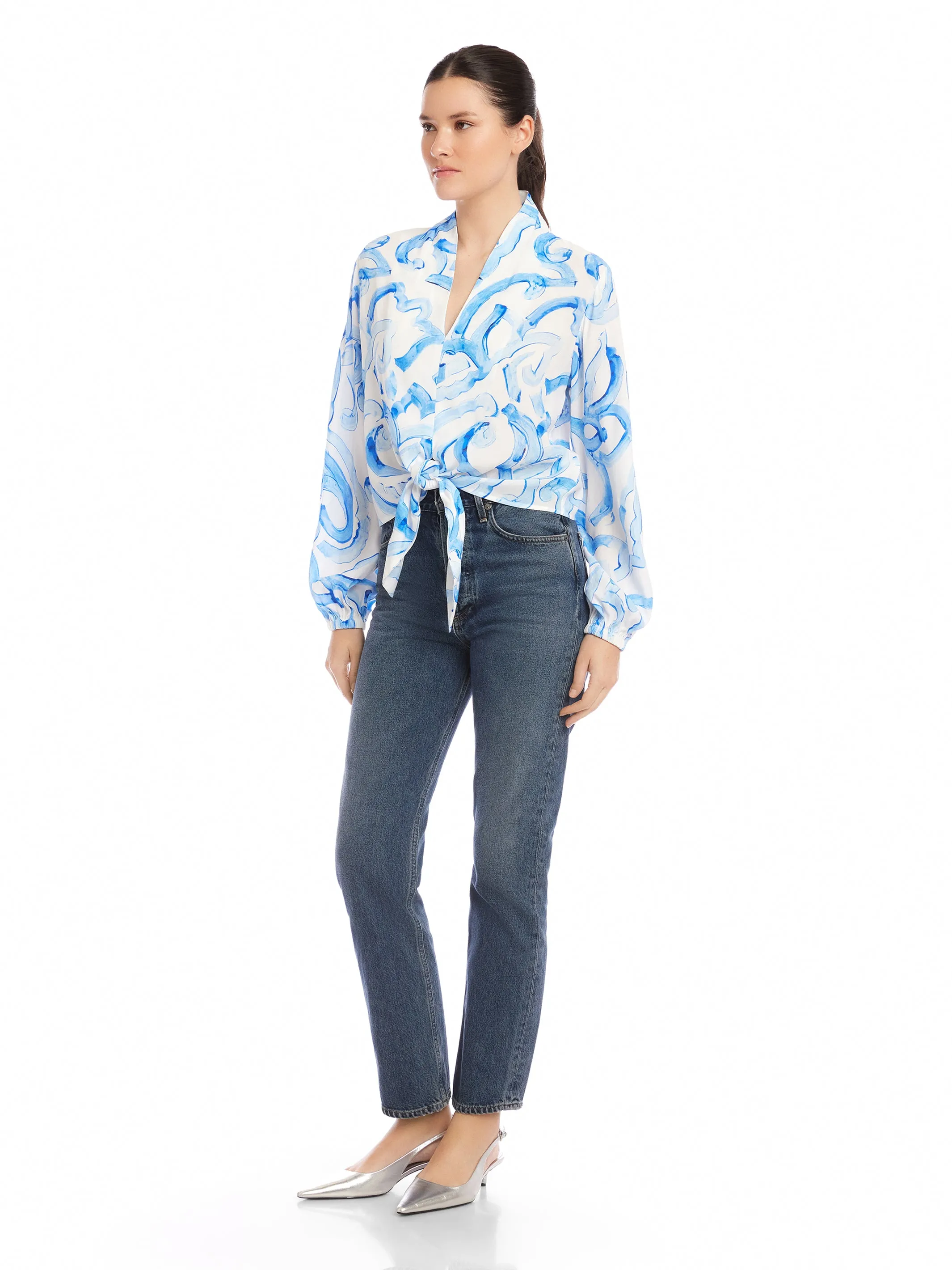 Scarlet Tie-Front Top sold by Fifteen Twenty product image thumbnail 3