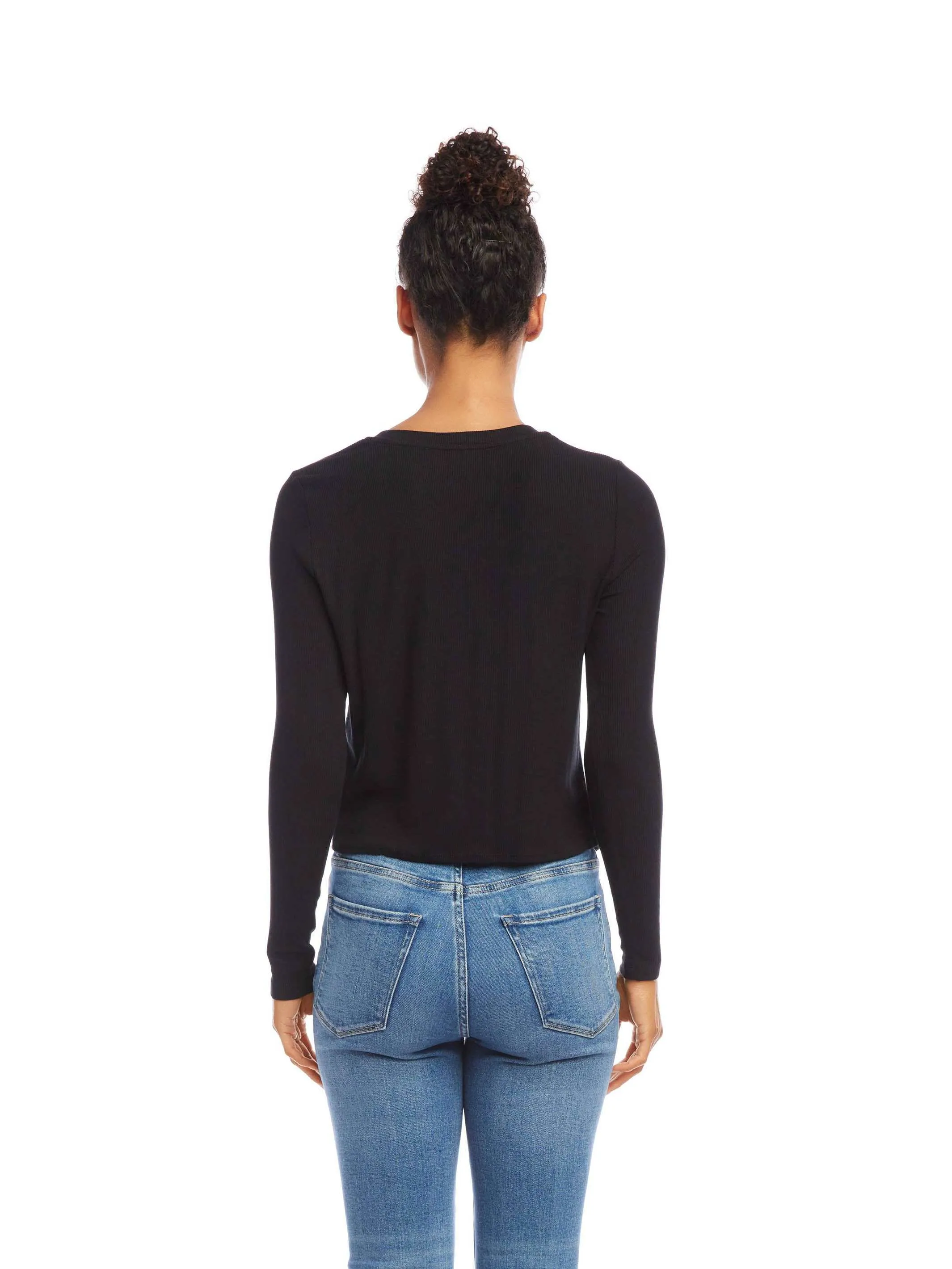 Long Sleeve Twist Front Top sold by Fifteen Twenty product image thumbnail 4