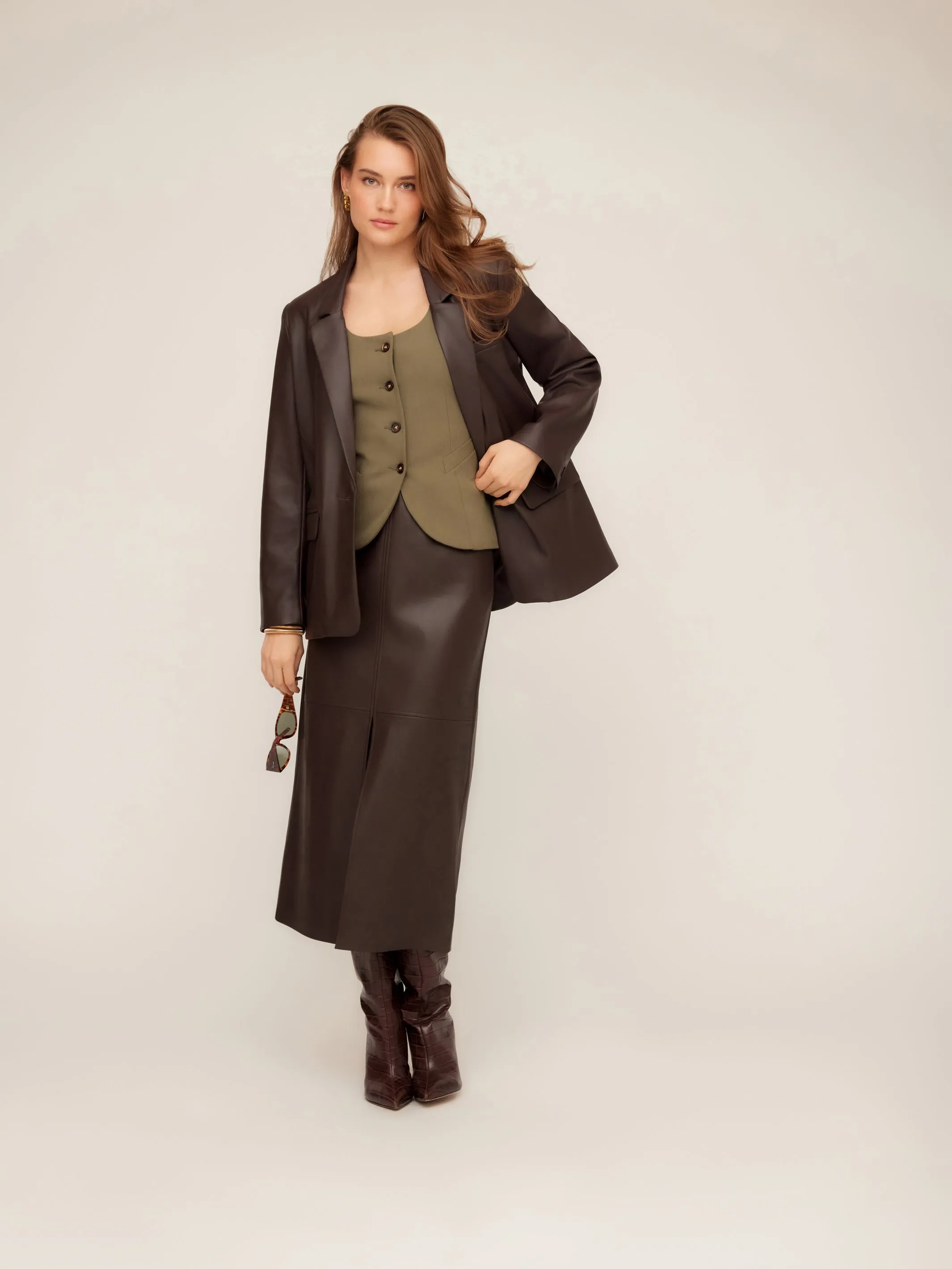 Regan Faux Leather Blazer sold by Fifteen Twenty product image thumbnail 2
