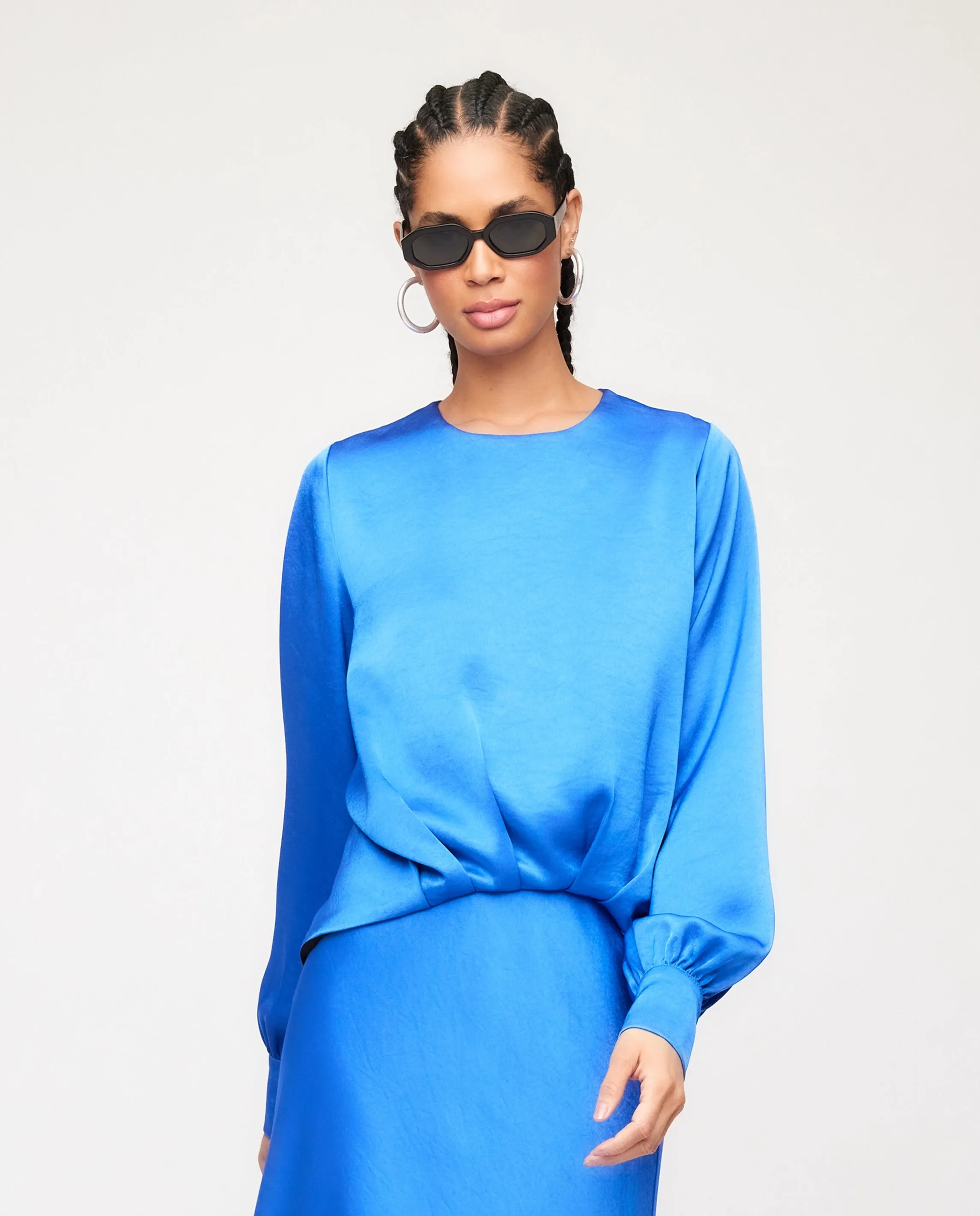 Blouson Satin Top sold by Fifteen Twenty