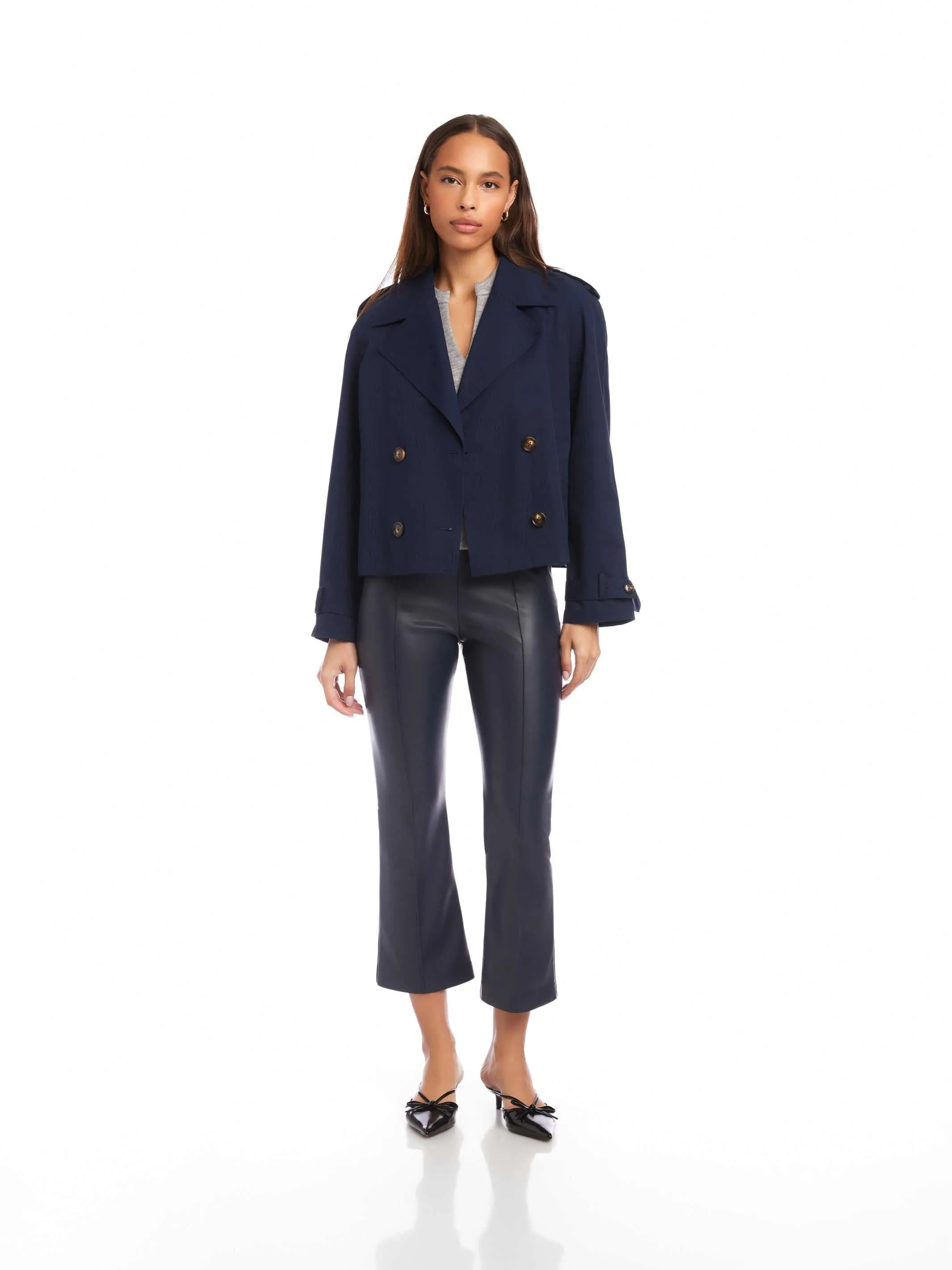 Chelsea Cropped Trench Jacket sold by Fifteen Twenty product image thumbnail 3