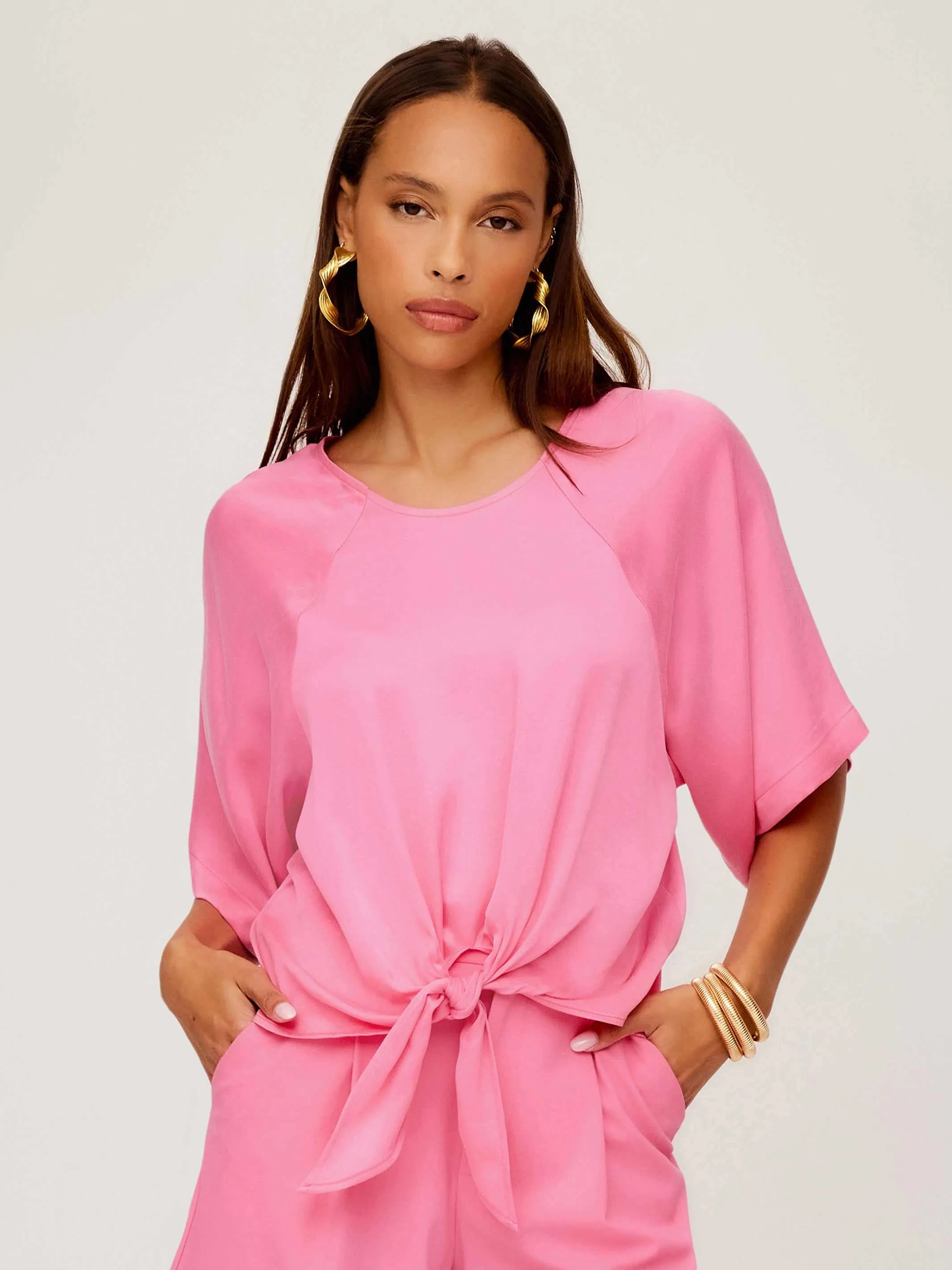 Seline Tie-Front Top sold by Fifteen Twenty