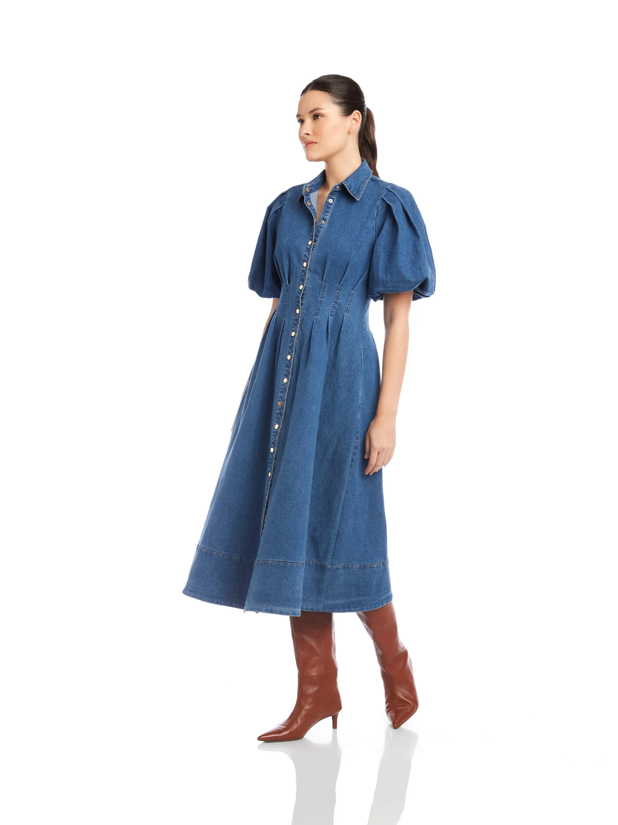 Esme Denim Midi Dress sold by Fifteen Twenty product image thumbnail 5