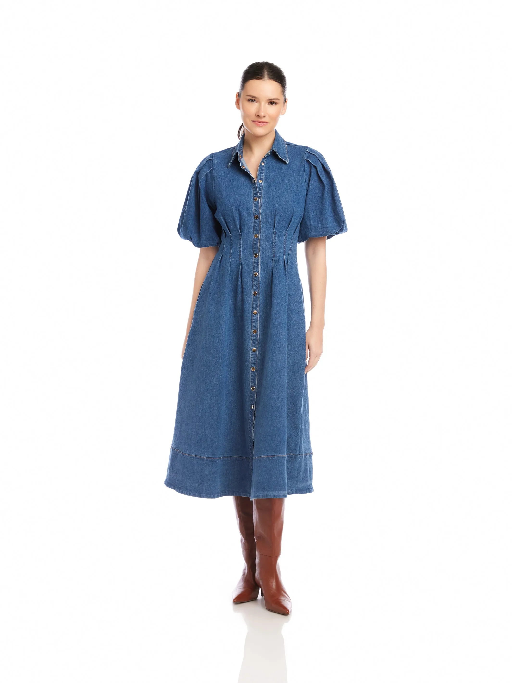 Esme Denim Midi Dress sold by Fifteen Twenty product image thumbnail 3